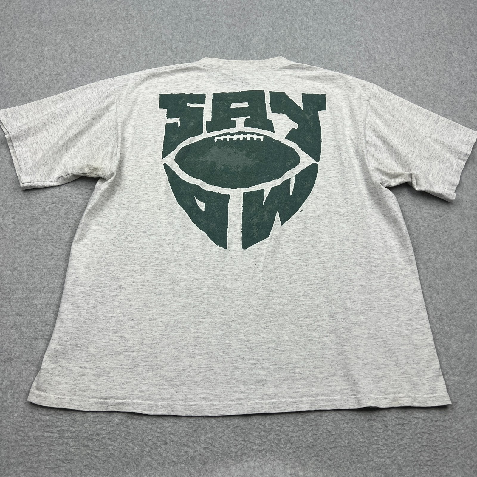 Vtg Junior Seau Say Ow Shirt Men's Xl Gray Chargers Football Usa Made 90s Tee
